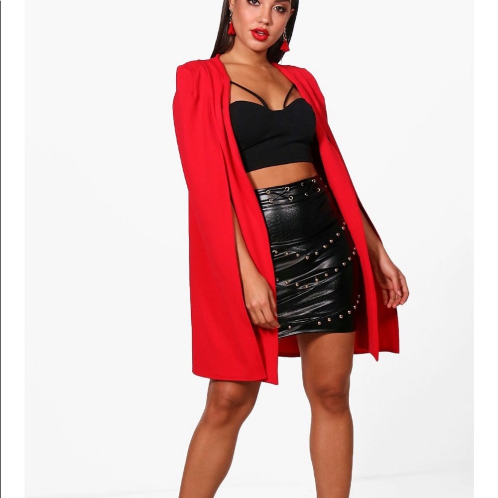 Longline tailored crepe cape - Never been worn